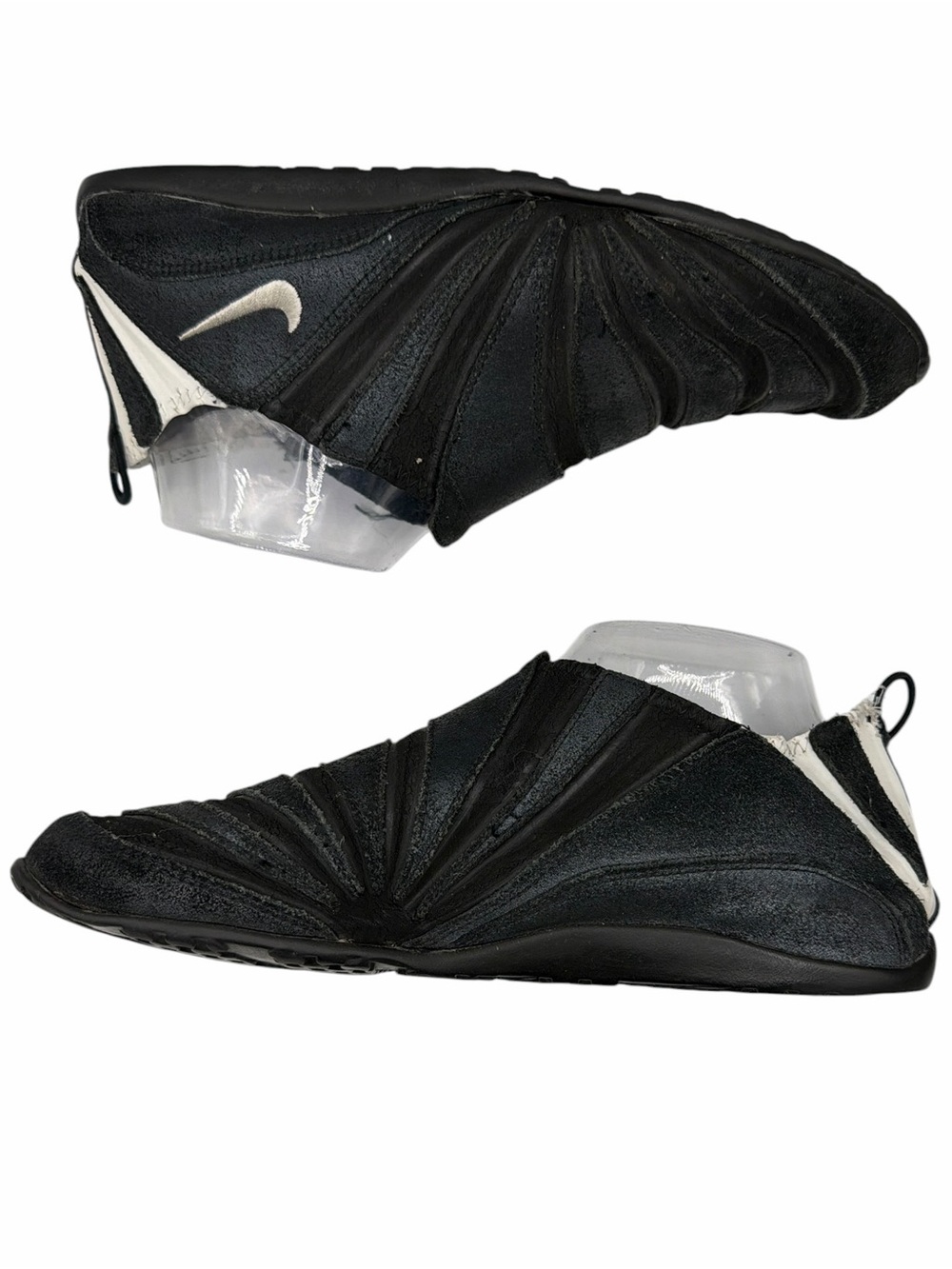 Nike City Knife Black and White Slip-On Athletic Sneakers - Size 9